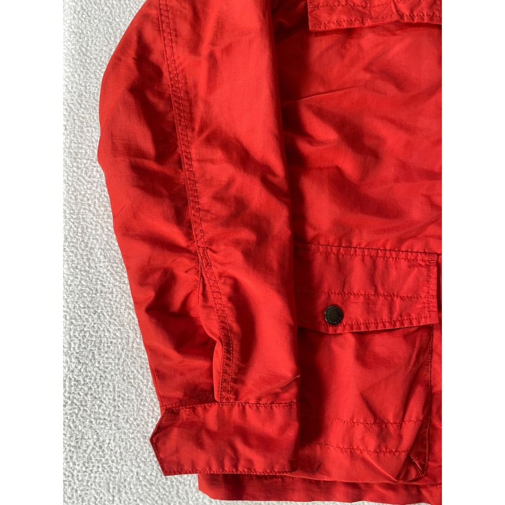 Lands' End Mens Medium Field Jacket Red Lightweight Nylon Utility Coat 435444 - Picture 13 of 16
